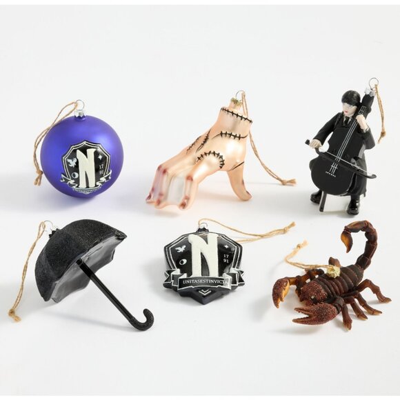 Pottery Barn Wednesday Ornament Set - Picture 1 of 14